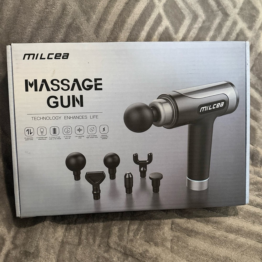 Deep tissue muscle massage gun-Black‎ - 30 speed/ 6 attachments